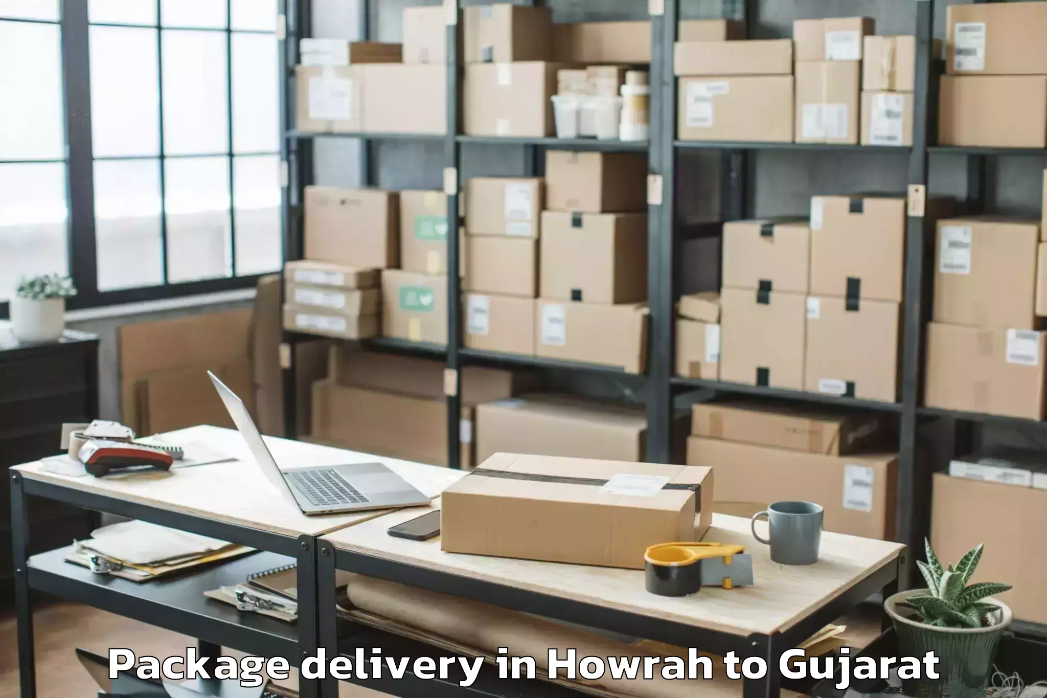 Expert Howrah to Satlasana Package Delivery